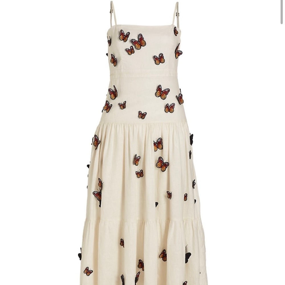 NWT Agua Bendita Butterfly Lima Monarca Crema